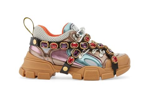 brown gucci sneakers|gucci sneakers with rhinestones.